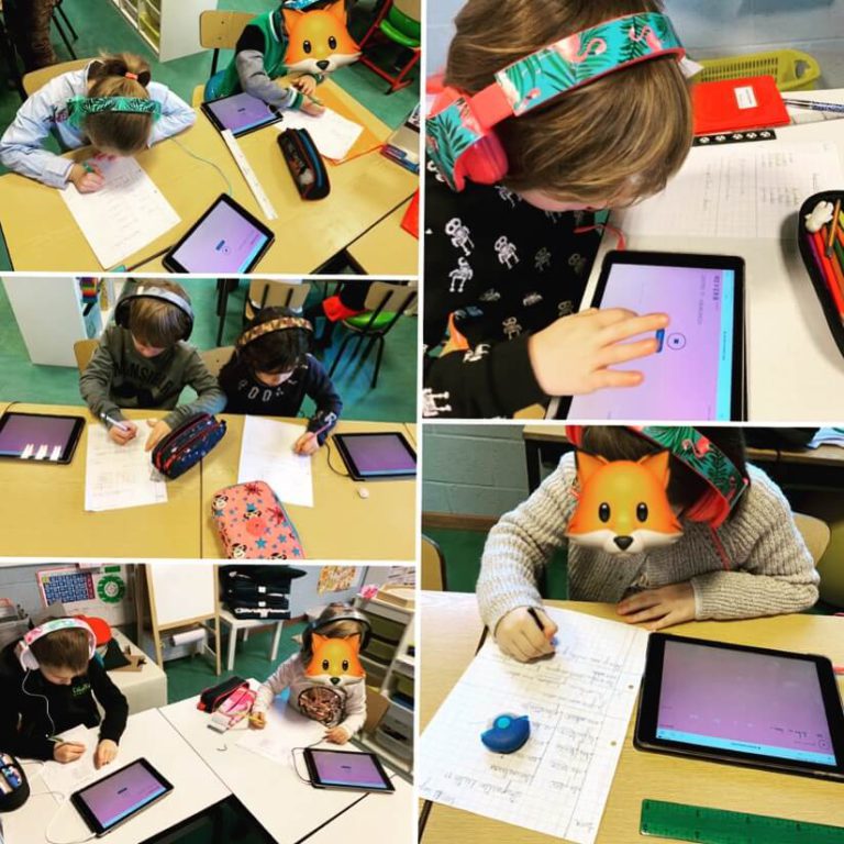 Students use their instructor's voice recording to practice writing, illustrating just a few of the benefits of using audio in the classroom.
