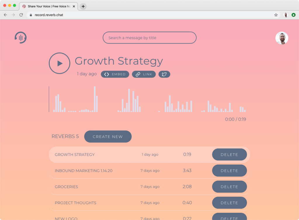 Save and manage voice memos