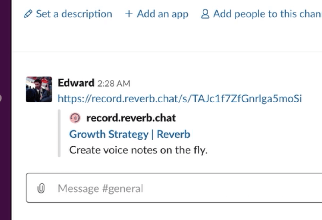 Slack voice messages